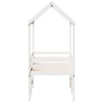 Casa si Gradina - Mobilier - Paturi si accesorii - Paturi - Pat inalt cu acoperis, alb, 90x190 cm, lemn masiv de pin - Infinity.ro