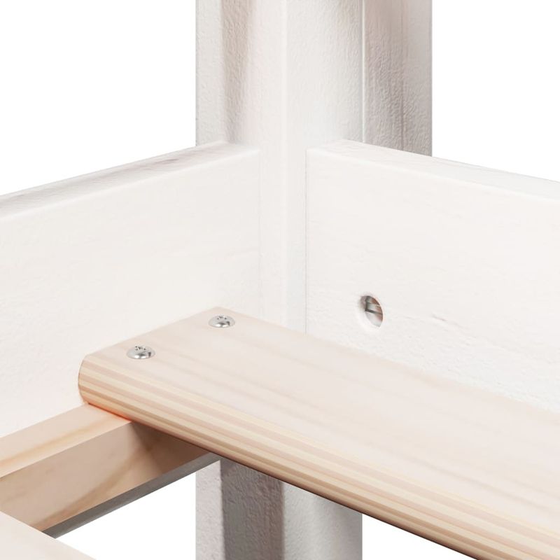 Casa si Gradina - Mobilier - Paturi si accesorii - Paturi - Pat inalt cu acoperis, alb, 90x190 cm, lemn masiv de pin - Infinity.ro