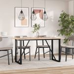 Casa si Gradina - Mobilier - Mese si birouri - Mese bucatarie si dining - Masa de bucatarie, cadru O, 140x80x75cm lemn masiv pin si fonta - Infinity.ro