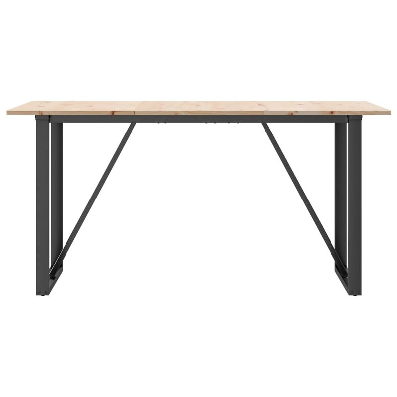 Casa si Gradina - Mobilier - Mese si birouri - Mese bucatarie si dining - Masa de bucatarie, cadru O, 140x80x75cm lemn masiv pin si fonta - Infinity.ro