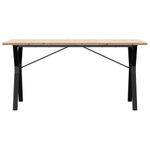 Casa si Gradina - Mobilier - Mese si birouri - Mese bucatarie si dining - Masa bucatarie, cadru Y, 140x80x75,5 cm lemn masiv pin si fonta - Infinity.ro