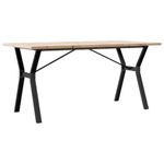 Casa si Gradina - Mobilier - Mese si birouri - Mese bucatarie si dining - Masa bucatarie, cadru Y, 140x80x75,5 cm lemn masiv pin si fonta - Infinity.ro