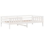 Casa si Gradina - Mobilier - Paturi si accesorii - Paturi - Cadru de pat, alb, 100x200 cm, lemn masiv de pin - Infinity.ro