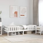 Casa si Gradina - Mobilier - Paturi si accesorii - Paturi - Cadru de pat, alb, 100x200 cm, lemn masiv de pin - Infinity.ro