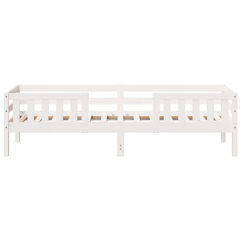 Casa si Gradina - Mobilier - Paturi si accesorii - Paturi - Cadru de pat, alb, 100x200 cm, lemn masiv de pin - Infinity.ro