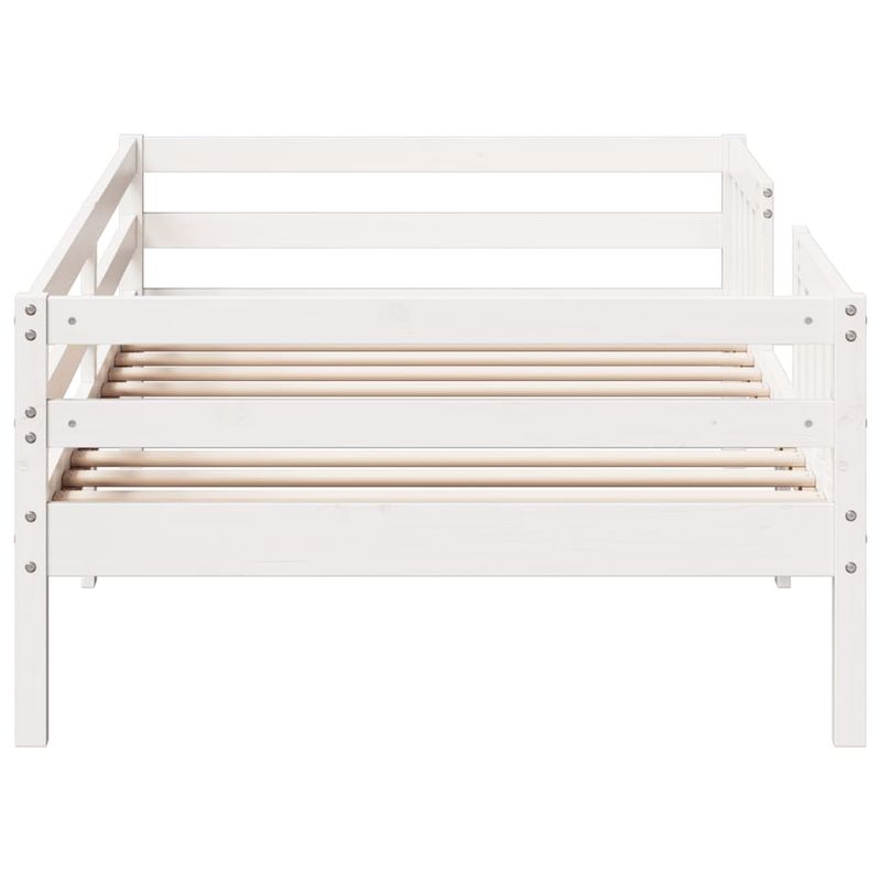 Casa si Gradina - Mobilier - Paturi si accesorii - Paturi - Cadru de pat, alb, 100x200 cm, lemn masiv de pin - Infinity.ro