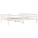 Casa si Gradina - Mobilier - Paturi si accesorii - Paturi - Cadru de pat, alb, 100x200 cm, lemn masiv de pin - Infinity.ro