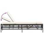 Casa si Gradina - Gradina si terasa - Mobilier exterior - Scaune si sezlonguri gradina - Sezlonguri de plaja cu masa, 2 buc., negru, poliratan - Infinity.ro