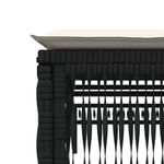 Casa si Gradina - Gradina si terasa - Mobilier exterior - Scaune si sezlonguri gradina - Sezlonguri de plaja cu masa, 2 buc., negru, poliratan - Infinity.ro