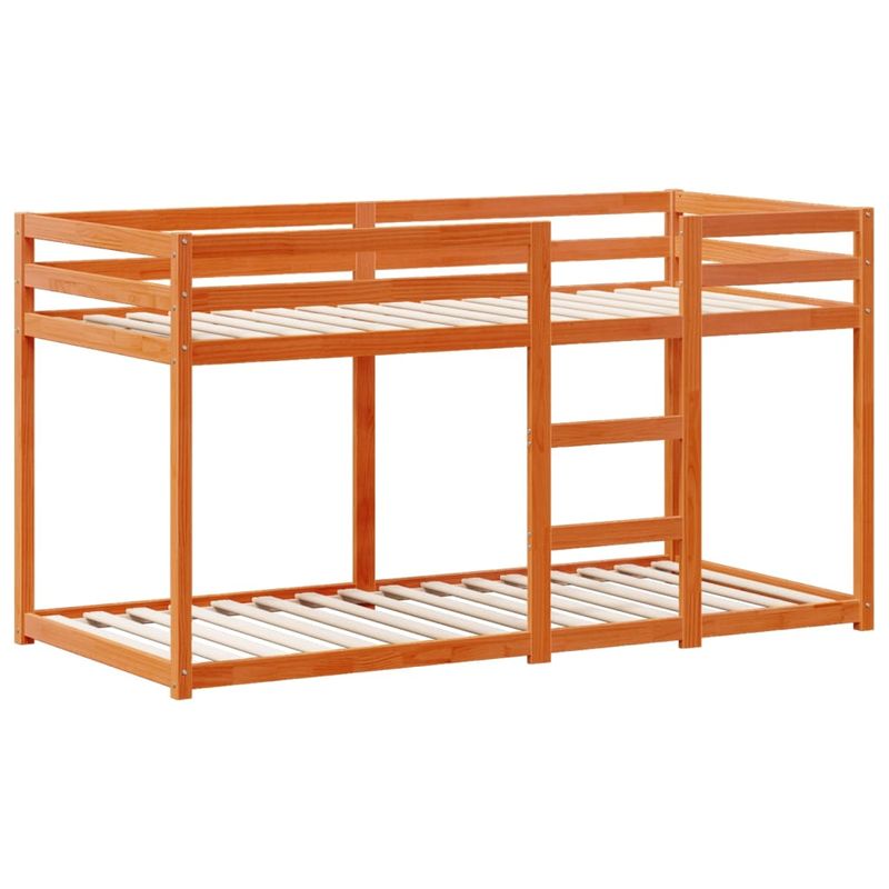Casa si Gradina - Mobilier - Paturi si accesorii - Paturi - Pat supraetajat cu acoperis maro ceruit 90x200cm lemn masiv pin - Infinity.ro