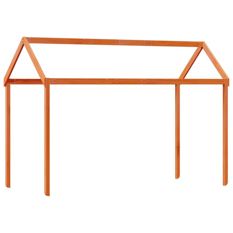 Casa si Gradina - Mobilier - Paturi si accesorii - Paturi - Pat supraetajat cu acoperis maro ceruit 90x200cm lemn masiv pin - Infinity.ro
