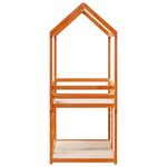 Casa si Gradina - Mobilier - Paturi si accesorii - Paturi - Pat supraetajat cu acoperis maro ceruit 90x200cm lemn masiv pin - Infinity.ro