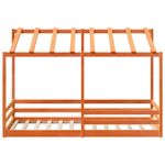 Casa si Gradina - Mobilier - Paturi si accesorii - Paturi - Acoperis pat de copii, maro ceruit, 100x200 cm, lemn masiv pin - Infinity.ro