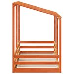Casa si Gradina - Mobilier - Paturi si accesorii - Paturi - Acoperis pat de copii, maro ceruit, 100x200 cm, lemn masiv pin - Infinity.ro