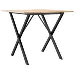 Casa si Gradina - Mobilier - Mese si birouri - Mese bucatarie si dining - Masa de bucatarie, cadru X, 80x80x75 cm lemn masiv pin si fonta - Infinity.ro