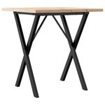 Casa si Gradina - Mobilier - Mese si birouri - Mese bucatarie si dining - Masa bucatarie, cadru X, 70x70x75,5 cm lemn masiv pin si fonta - Infinity.ro