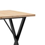 Casa si Gradina - Mobilier - Mese si birouri - Mese bucatarie si dining - Masa bucatarie, cadru X, 70x70x75,5 cm lemn masiv pin si fonta - Infinity.ro