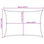 Casa si Gradina - Gradina si terasa - Umbrele si pavilioane - Umbrele - Panza parasolar, nisipiu dreptunghiular 5x7 m HDPE 160 g/m² - Infinity.ro