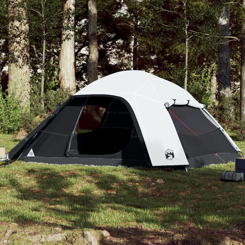 Sport si Outdoor - Camping - Corturi camping - Cort de familie cupola 6 persoane, alb opac textil impermeabil - Infinity.ro