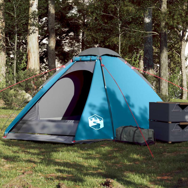 Sport si Outdoor - Camping - Corturi camping - Cort de camping cupola pentru 4 persoane, albastru, impermeabil - Infinity.ro