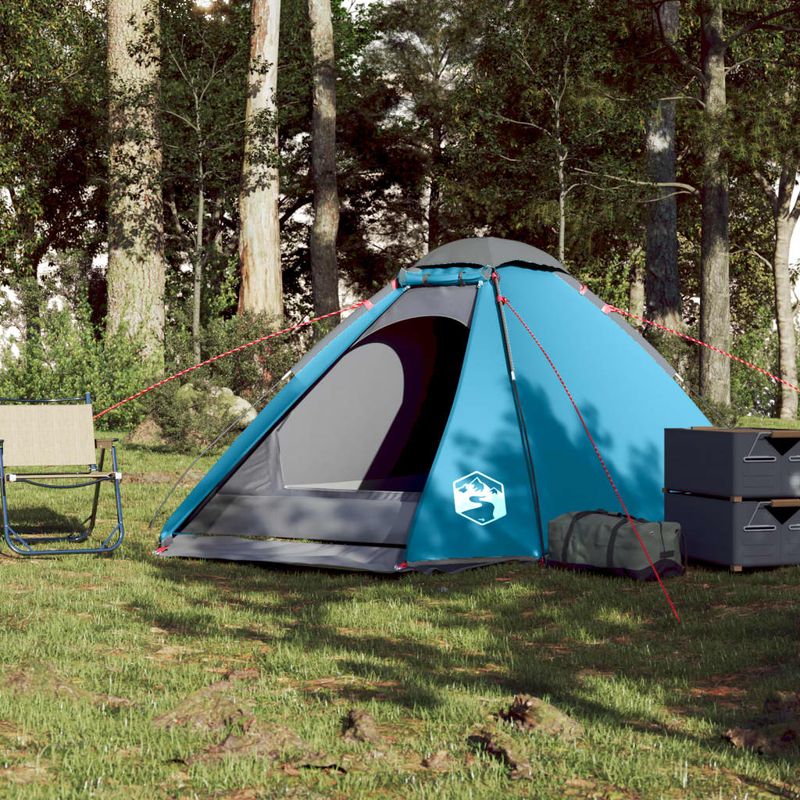 Sport si Outdoor - Camping - Corturi camping - Cort de camping cupola pentru 4 persoane, albastru, impermeabil - Infinity.ro