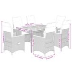 Casa si Gradina - Gradina si terasa - Mobilier exterior - Seturi mobila gradina - Set mobilier de gradina cu perne, 7 piese, gri, poliratan - Infinity.ro