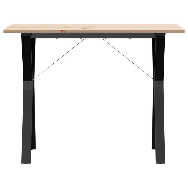 Casa si Gradina - Mobilier - Mese si birouri - Mese bucatarie si dining - Masa de bucatarie, cadru Y, 100x50x75cm lemn masiv pin si fonta - Infinity.ro