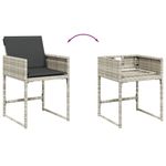 Casa si Gradina - Gradina si terasa - Mobilier exterior - Seturi mobila gradina - Set mobilier gradina cu perne, 9 piese, gri deschis, poliratan - Infinity.ro