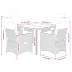 Casa si Gradina - Gradina si terasa - Mobilier exterior - Seturi mobila gradina - Set mobilier de gradina cu perne, 5 piese, gri, poliratan - Infinity.ro