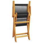 Casa si Gradina - Gradina si terasa - Mobilier exterior - Seturi mobila gradina - Set mobilier de gradina 5 piese polipropilena neagra/lemn masiv - Infinity.ro