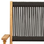 Casa si Gradina - Gradina si terasa - Mobilier exterior - Seturi mobila gradina - Set mobilier de gradina 5 piese polipropilena neagra/lemn masiv - Infinity.ro