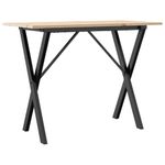 Casa si Gradina - Mobilier - Mese si birouri - Mese bucatarie si dining - Masa de bucatarie, cadru X, 100x50x75cm lemn masiv pin si fonta - Infinity.ro