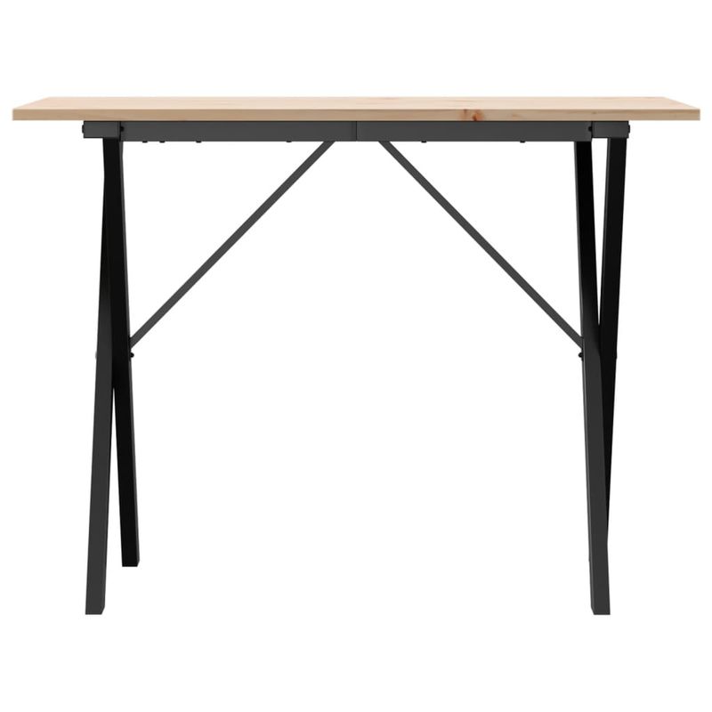 Casa si Gradina - Mobilier - Mese si birouri - Mese bucatarie si dining - Masa de bucatarie, cadru X, 100x50x75cm lemn masiv pin si fonta - Infinity.ro