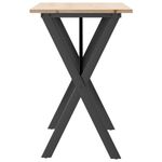 Casa si Gradina - Mobilier - Mese si birouri - Mese bucatarie si dining - Masa de bucatarie, cadru X, 100x50x75cm lemn masiv pin si fonta - Infinity.ro