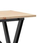 Casa si Gradina - Mobilier - Mese si birouri - Mese bucatarie si dining - Masa de bucatarie, cadru X, 100x50x75cm lemn masiv pin si fonta - Infinity.ro