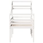 Casa si Gradina - Mobilier - Paturi si accesorii - Paturi - Pat inalt cu acoperis, alb, 75x190 cm, lemn masiv de pin - Infinity.ro