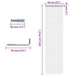 Casa si Gradina - Textile si covoare - Rulouri si jaluzele - Paravan de usa cu lant, 56x202 cm, aluminiu - Infinity.ro