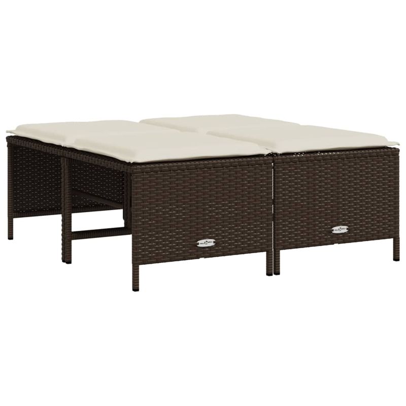 Casa si Gradina - Gradina si terasa - Mobilier exterior - Seturi mobila gradina - Set canapele de gradina cu perne, 5 piese, maro, poliratan - Infinity.ro