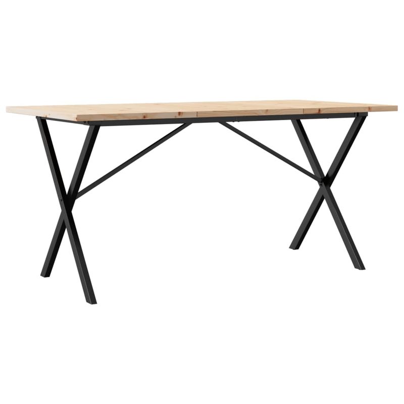 Casa si Gradina - Mobilier - Mese si birouri - Mese bucatarie si dining - Masa bucatarie, cadru X, 160x80x75,5 cm lemn masiv pin si fonta - Infinity.ro