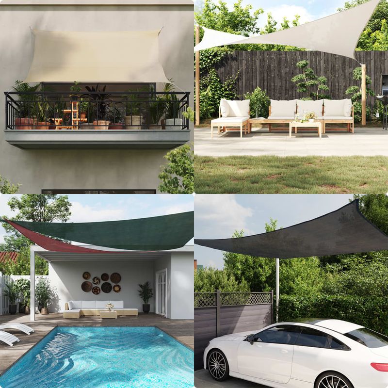 Casa si Gradina - Gradina si terasa - Umbrele si pavilioane - Umbrele - Panza parasolar, nisipiu dreptunghiular 3x6 m HDPE 160 g/m² - Infinity.ro