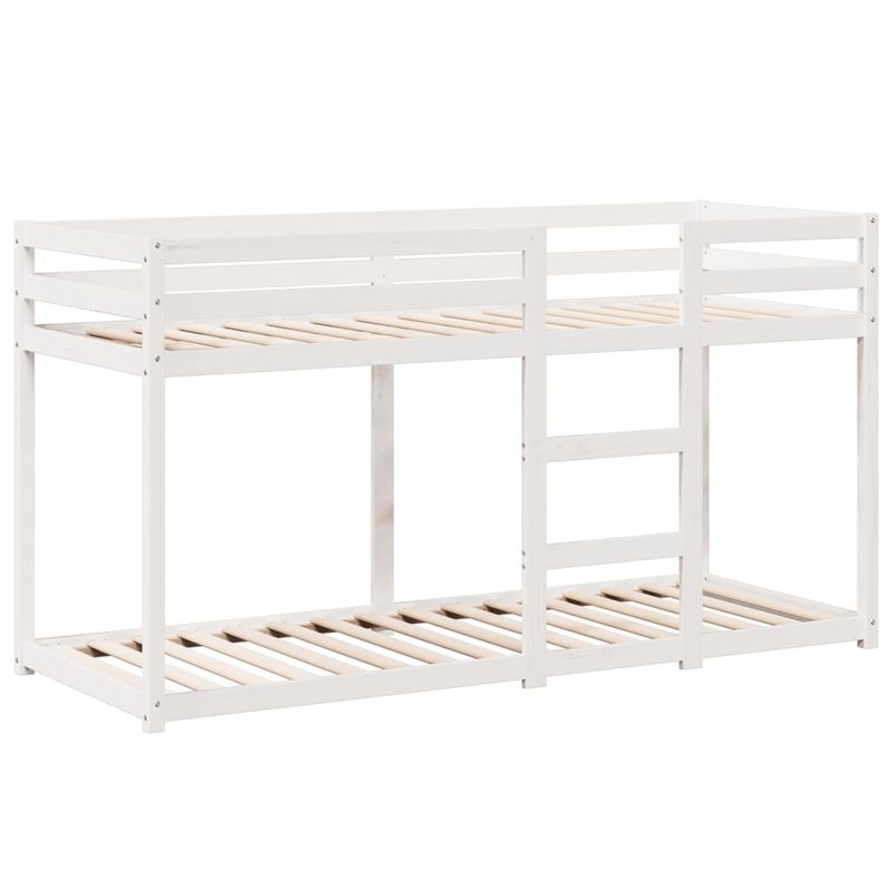 Casa si Gradina - Mobilier - Paturi si accesorii - Paturi - Pat supraetajat cu acoperis, alb, 80x200 cm, lemn masiv de pin - Infinity.ro