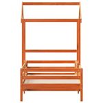 Casa si Gradina - Mobilier - Paturi si accesorii - Paturi - Cadru de pat cu acoperis maro ceruit 100x200 cm lemn masiv pin - Infinity.ro