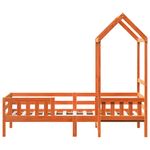 Casa si Gradina - Mobilier - Paturi si accesorii - Paturi - Cadru de pat cu acoperis maro ceruit 100x200 cm lemn masiv pin - Infinity.ro