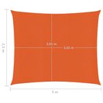 Casa si Gradina - Gradina si terasa - Umbrele si pavilioane - Umbrele - Panza parasolar, portocaliu, 2,5x3 m, HDPE, 160 g/m² - Infinity.ro