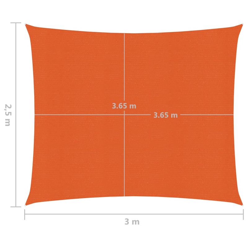 Casa si Gradina - Gradina si terasa - Umbrele si pavilioane - Umbrele - Panza parasolar, portocaliu, 2,5x3 m, HDPE, 160 g/m² - Infinity.ro