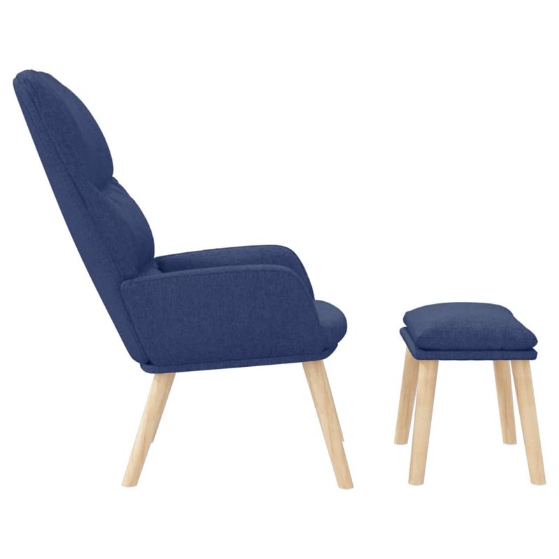 Casa si Gradina - Mobilier - Scaune si fotolii - Fotolii - Fotoliu de relaxare cu taburet, albastru, textil - Infinity.ro