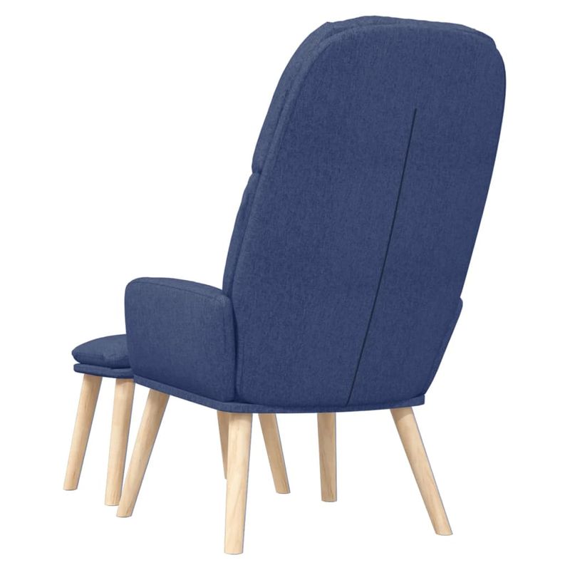 Casa si Gradina - Mobilier - Scaune si fotolii - Fotolii - Fotoliu de relaxare cu taburet, albastru, textil - Infinity.ro