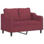 Casa si Gradina - Mobilier - Seturi de mobilier - Seturi living - Set canapea cu perne, 3 piese, rosu vin, material textil - Infinity.ro