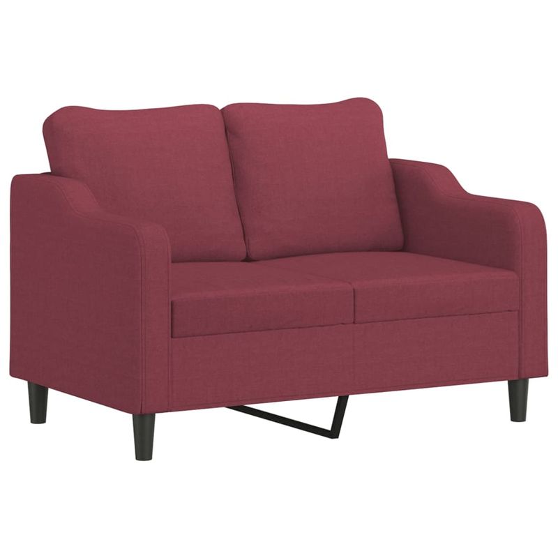 Casa si Gradina - Mobilier - Seturi de mobilier - Seturi living - Set canapea cu perne, 3 piese, rosu vin, material textil - Infinity.ro