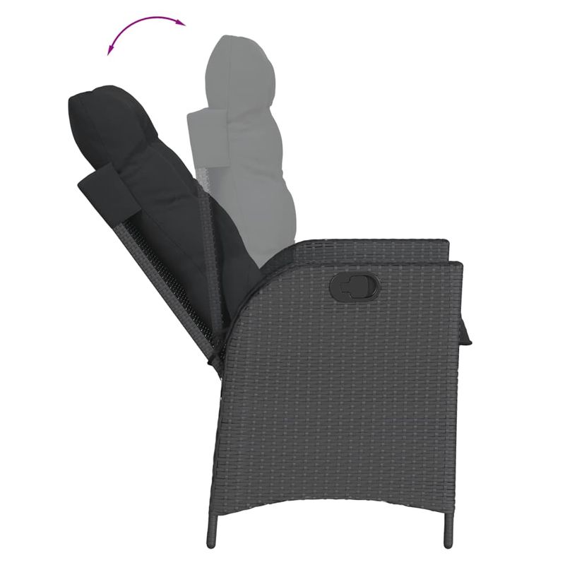 Casa si Gradina - Gradina si terasa - Mobilier exterior - Seturi mobila gradina - Set mobilier de gradina cu perne, 7 piese, negru, poliratan - Infinity.ro
